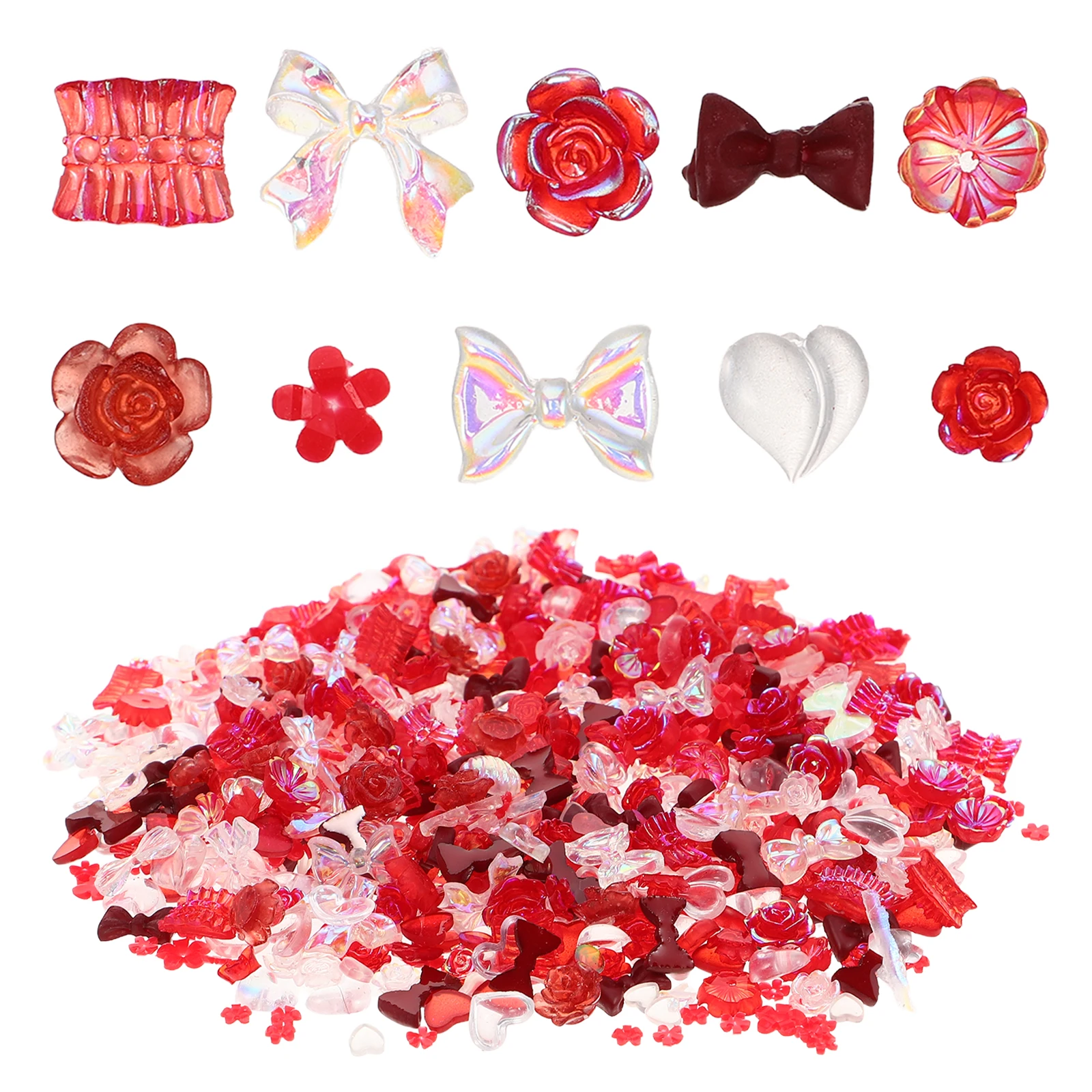 400pcs Nail Accessories Set Heart Bowknot Flower Resin Decorations for DIY Manicure Fake Nails Supplies Women Charm
400pcs Nail Accessories Set Heart Bowknot Flower Resin Decorations for DIY Manicure Fake Nails Supplies Women Charm