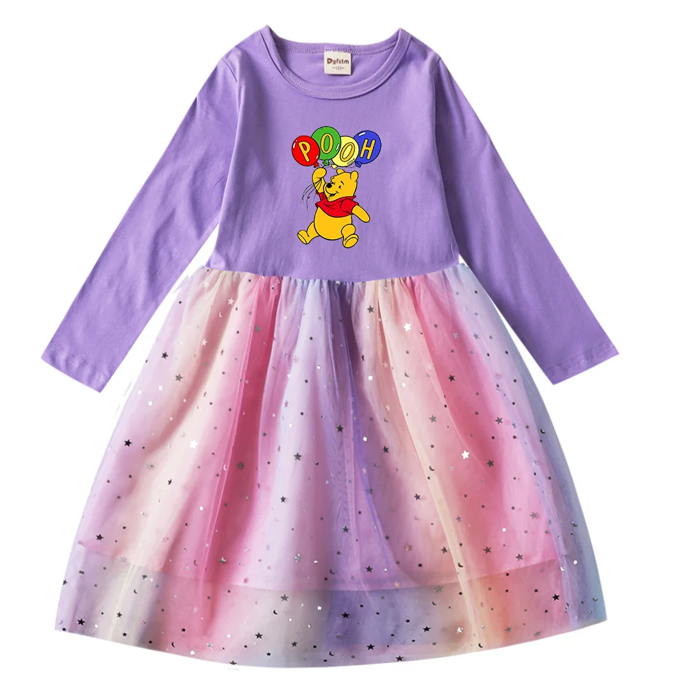 Disney Winnie the Pooh Girls Toddler Prom Mesh Dresses Children Party Clothes Long Sleeve Princess Costume Kids Fall Dresses
Disney Winnie the Pooh Girls Toddler Prom Mesh Dresses Children Party Clothes Long Sleeve Princess Costume Kids Fall Dresses