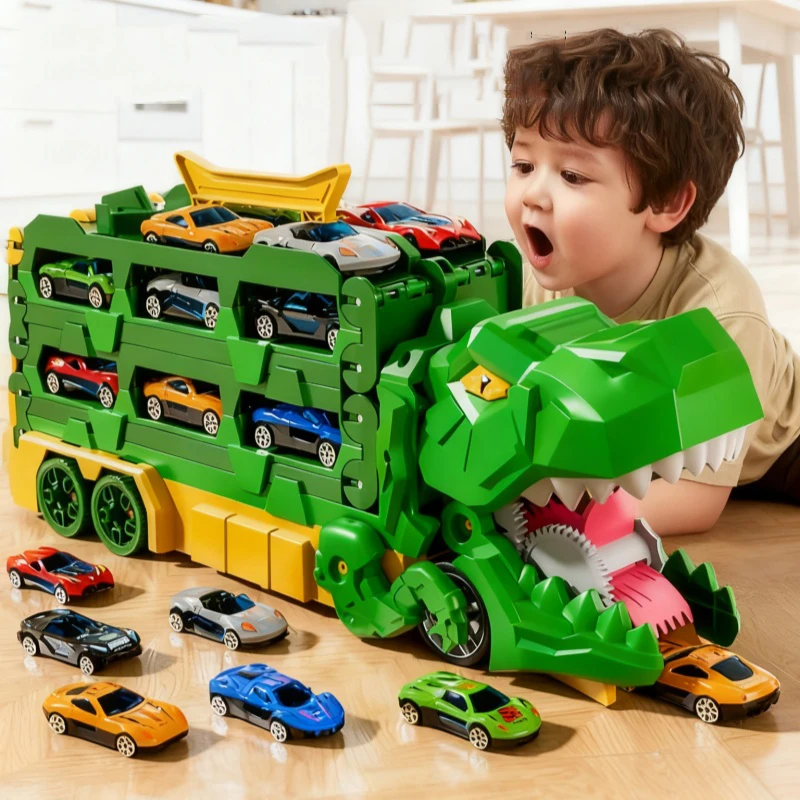 Kids Dinosaur Transport Vehicle Toy Foldable Transformation Track Car Carrier 12 Mini Cars Boy Birthday Present
Kids Dinosaur Transport Vehicle Toy Foldable Transformation Track Car Carrier 12 Mini Cars Boy Birthday Present