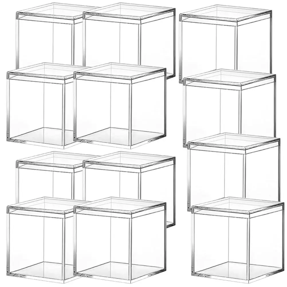 12 Pcs Acrylic Packaging Box Clear Containers Lids Square Gift Boxes C y ganizer Small Transparent Storage Case
12 Pcs Acrylic Packaging Box Clear Containers Lids Square Gift Boxes C y ganizer Small Transparent Storage Case