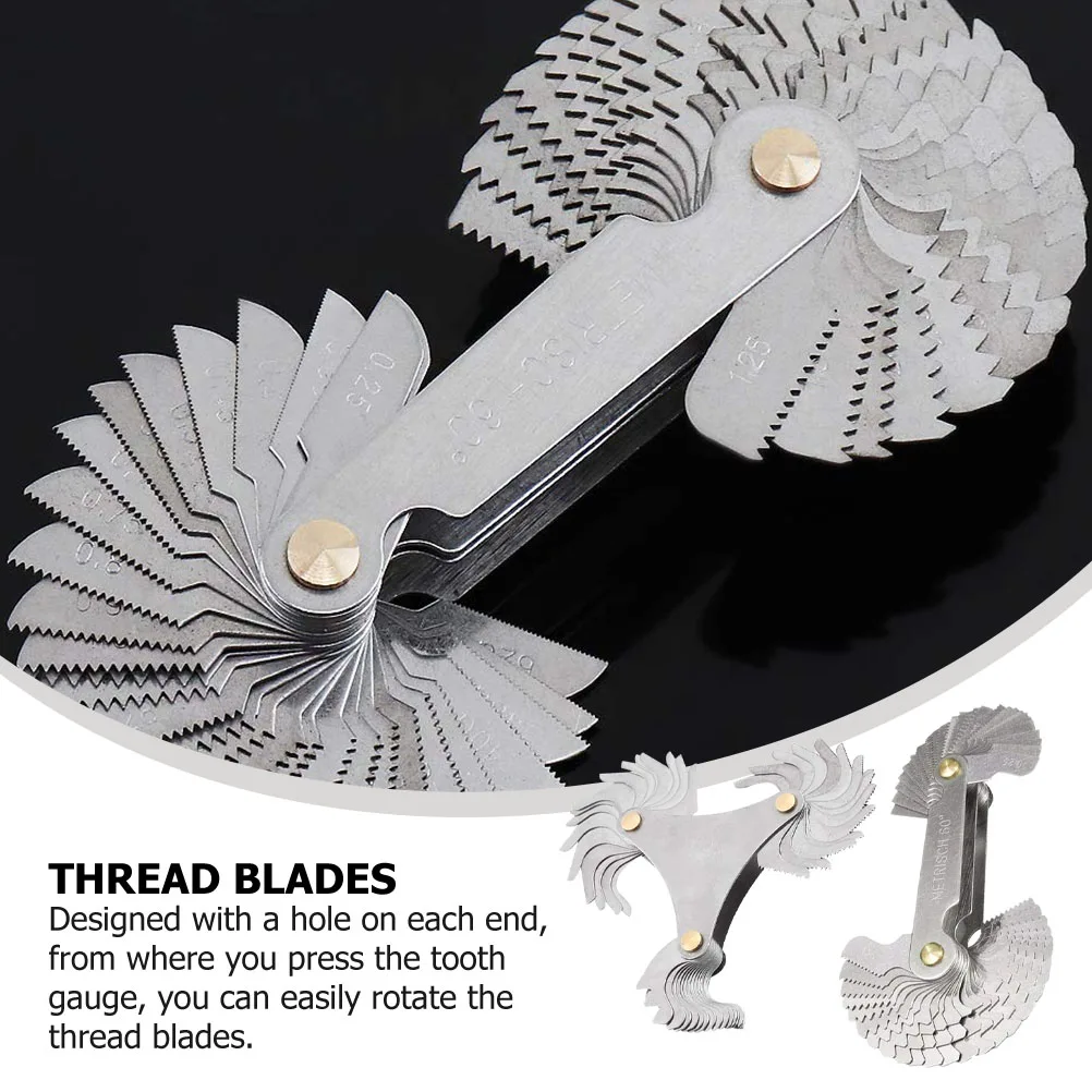 Thread Template 2 Sets Pitch Gauge Meter Center Stainless Steel Screw Measuring Tool Gauge Thread Blades Size Fastener Drill Bit
Thread Template 2 Sets Pitch Gauge Meter Center Stainless Steel Screw Measuring Tool Gauge Thread Blades Size Fastener Drill Bit