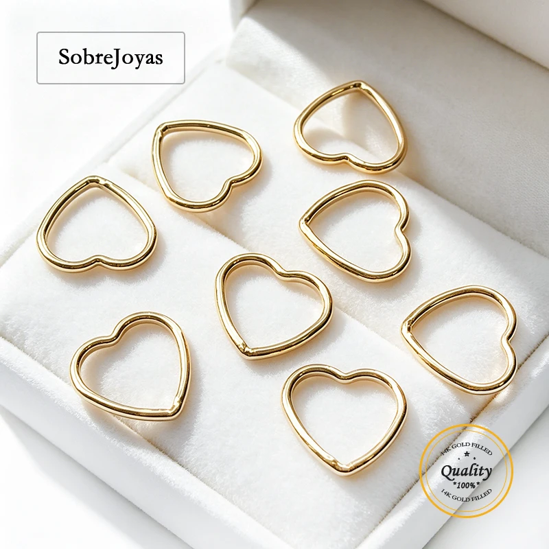 14K Gold Filled Heart Jump Ring Closed Pendant Charm for DIY Jewelry Necklace Earring Findings Accessories
14K Gold Filled Heart Jump Ring Closed Pendant Charm for DIY Jewelry Necklace Earring Findings Accessories