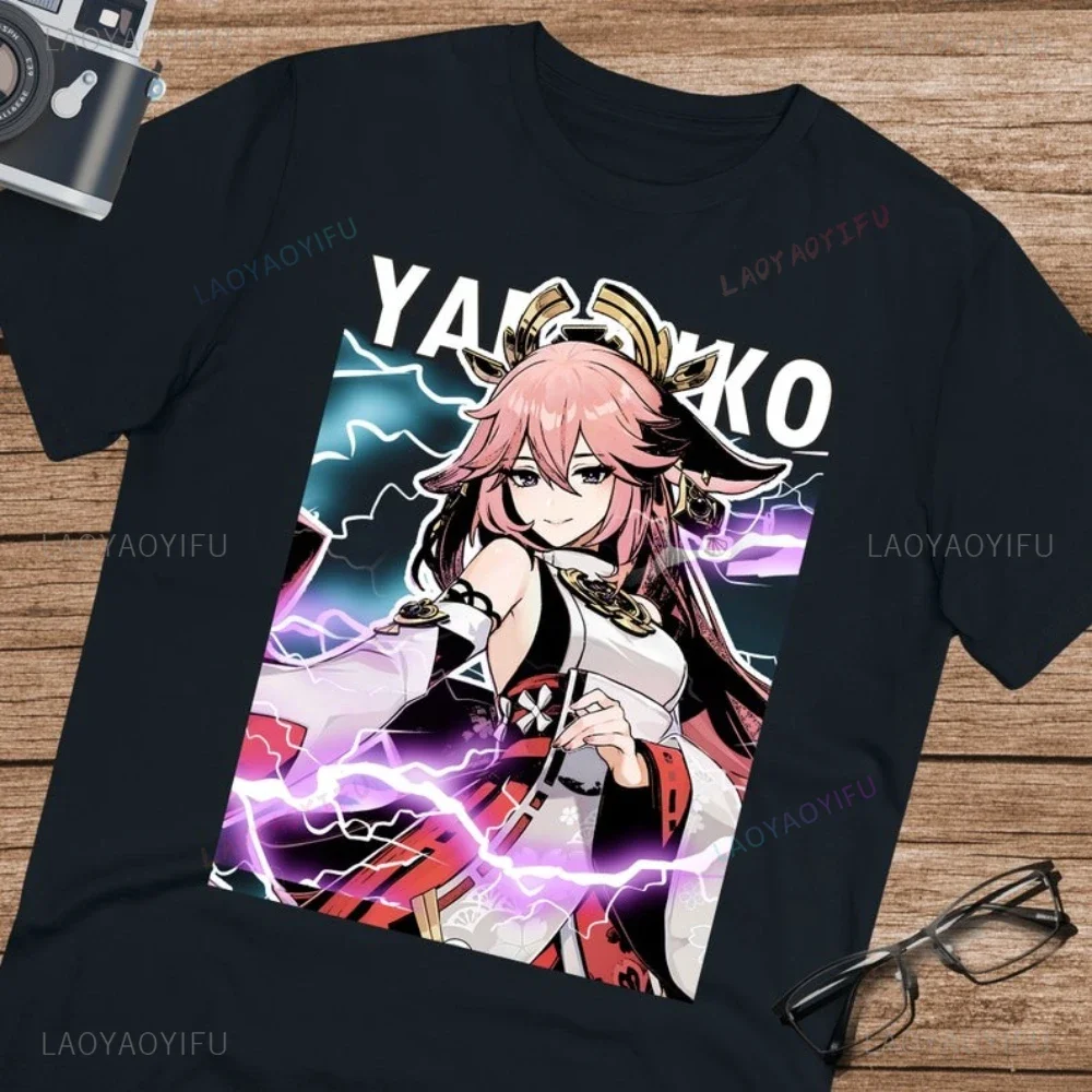 Yae Miko Genshin Impact Graphic T Shirts Genshin T-Shirt Fan-made Genshin Impact Shirt Woman Man High Quality Cotton Tee
Yae Miko Genshin Impact Graphic T Shirts Genshin T-Shirt Fan-made Genshin Impact Shirt Woman Man High Quality Cotton Tee