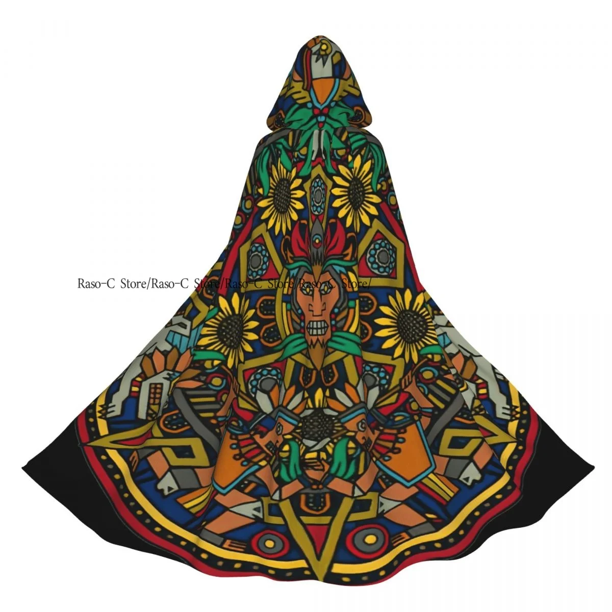 Adult Cloak Cape Hooded Colorful Mayan Calendar Aztec Mandala Medieval Costume Witch Wicca Vampire Elf Purim Carnival Party
Adult Cloak Cape Hooded Colorful Mayan Calendar Aztec Mandala Medieval Costume Witch Wicca Vampire Elf Purim Carnival Party