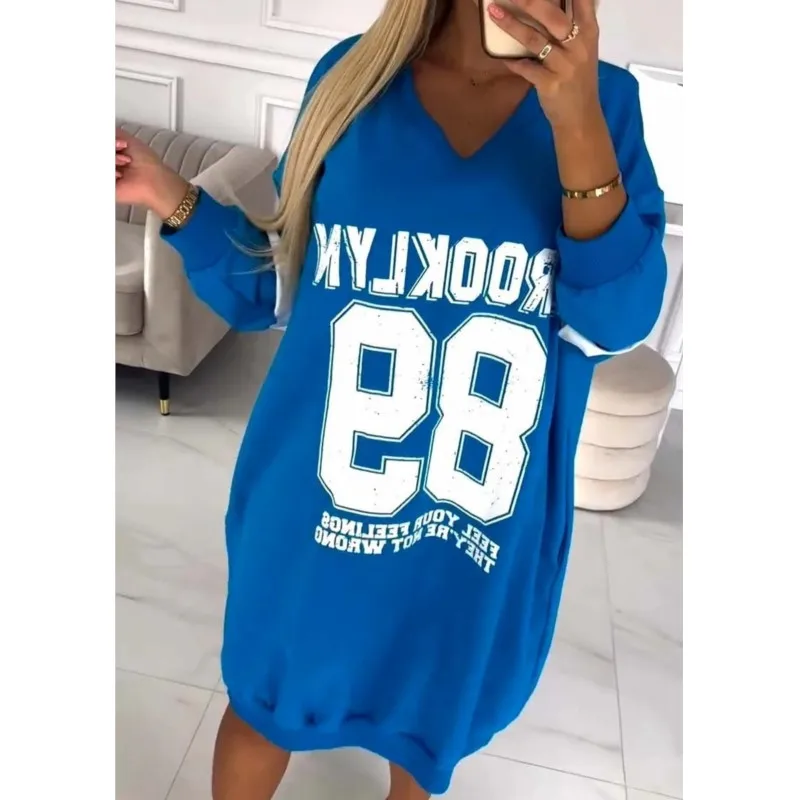 Autumn Winter Hoodies Dress New Fashion Print T-Shirt Dress For Women V-Neck Long Sleeve Sports Jersey Y2K Loose Oversized Tops
Autumn Winter Hoodies Dress New Fashion Print T-Shirt Dress For Women V-Neck Long Sleeve Sports Jersey Y2K Loose Oversized Tops
