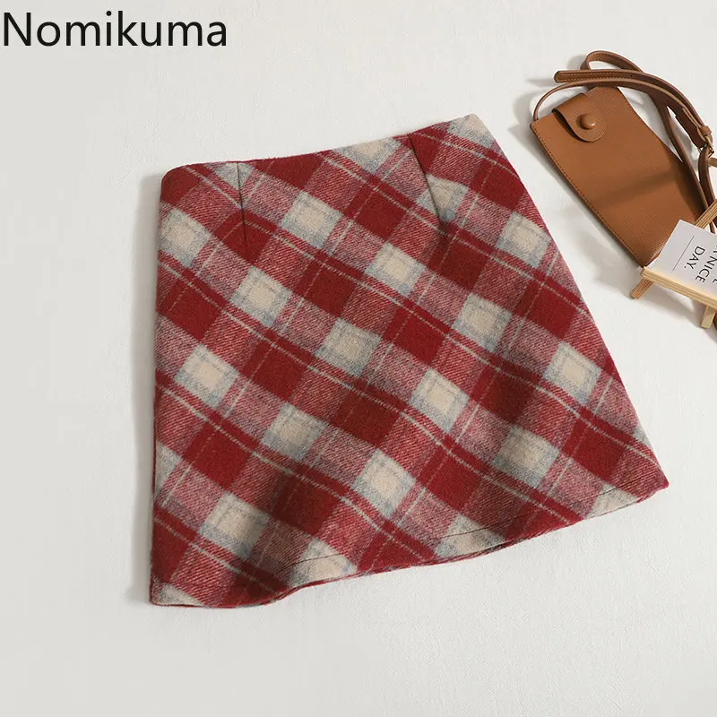 Nomikuma Faldas Mujer Moda 2022 Autumn Winter Contrast Color Plaid Patchwork Skirt for Women Retro Fashion Casual Jupe Femme
Nomikuma Faldas Mujer Moda 2022 Autumn Winter Contrast Color Plaid Patchwork Skirt for Women Retro Fashion Casual Jupe Femme