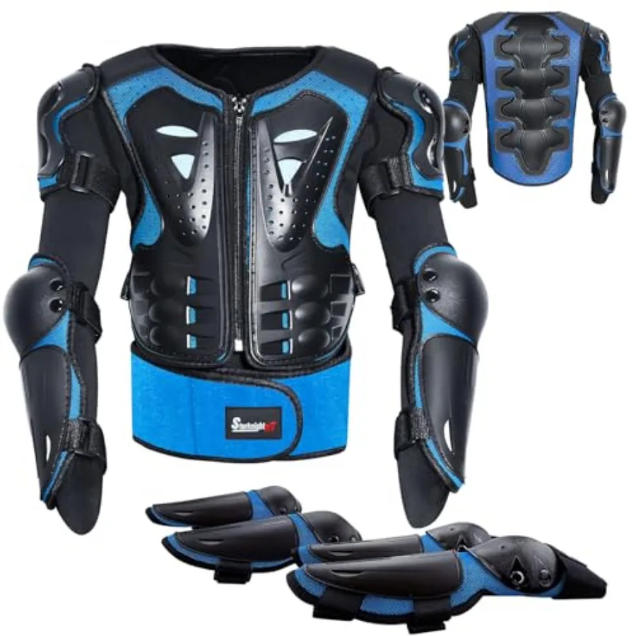 Full Body Motorcycle Armor Suit EVA Youth Dirt Bike Gear with Chest Protector, Knee and Elbow Pads, Adjustable Impact Resistant
Full Body Motorcycle Armor Suit EVA Youth Dirt Bike Gear with Chest Protector, Knee and Elbow Pads, Adjustable Impact Resistant