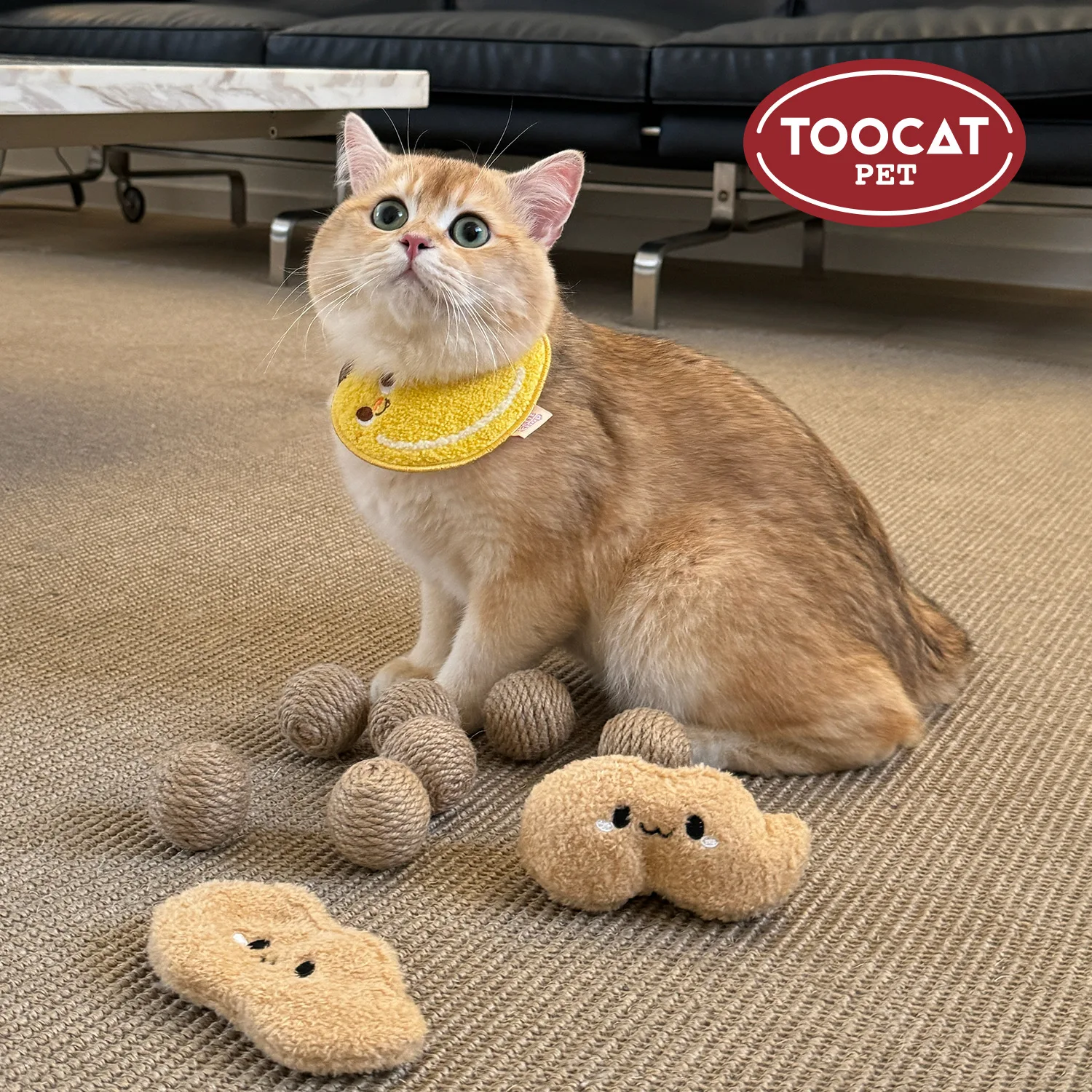 Peanut-Shaped Plush Cat Toy with Sisal Squeaky Ball - Durable Biting-Resistant Fluffy Kicker Interactive Teaser for Kittens/Cats
Peanut-Shaped Plush Cat Toy with Sisal Squeaky Ball - Durable Biting-Resistant Fluffy Kicker Interactive Teaser for Kittens/Cats