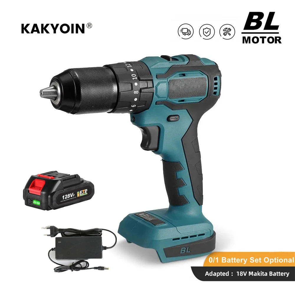 13mm Brushless Electric Screwdriver Electric Drill Cordless Impact Drill 20+3 Torque Power Tool for Makita 18V Battery
13mm Brushless Electric Screwdriver Electric Drill Cordless Impact Drill 20+3 Torque Power Tool for Makita 18V Battery
