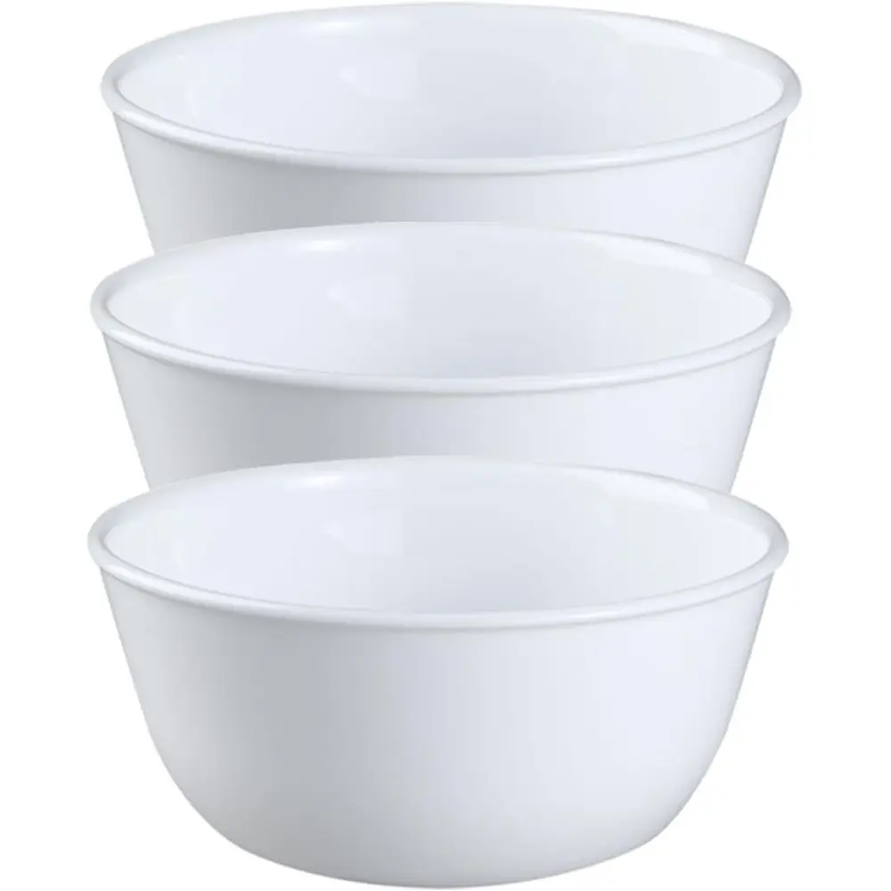 Triple Set of 28 oz Frosted White Vitrelle Glass Bowls - Chip-Resistant, Microwave and Dishwasher Safe for Daily Use
Triple Set of 28 oz Frosted White Vitrelle Glass Bowls - Chip-Resistant, Microwave and Dishwasher Safe for Daily Use