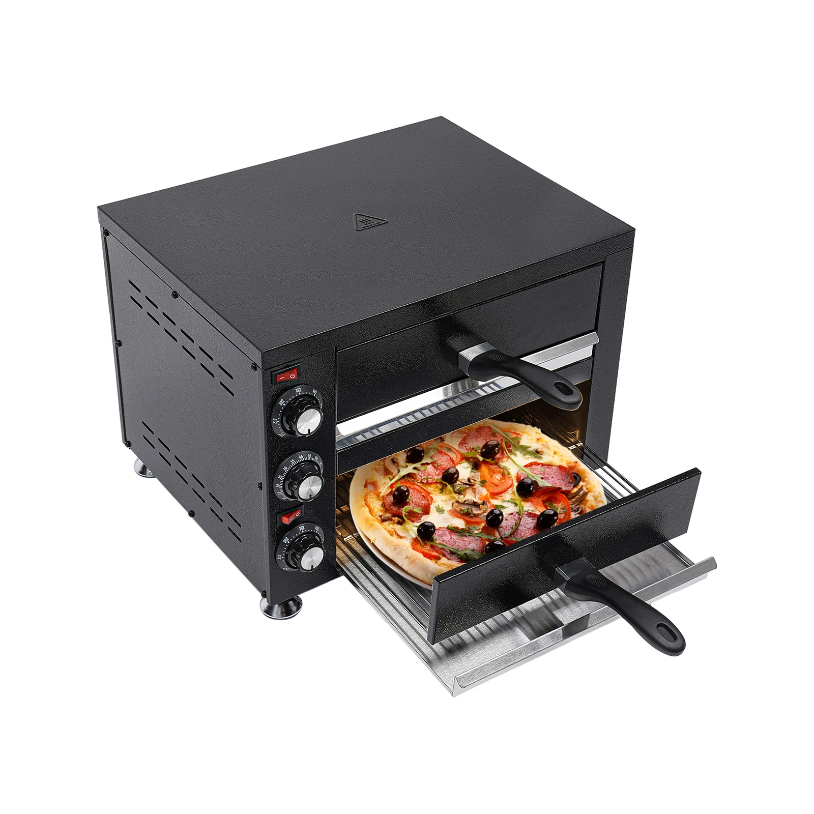 Коммерческая печь для пиццы, 2200 Вт, двухэтажная электрическая печь для пиццы из нержавеющей стали с прячной ручкой, машина для приготовления пиццы
Коммерческая печь для пиццы, 2200 Вт, двухэтажная электрическая печь для пиццы из нержавеющей стали с прячной ручкой, машина для приготовления пиццы