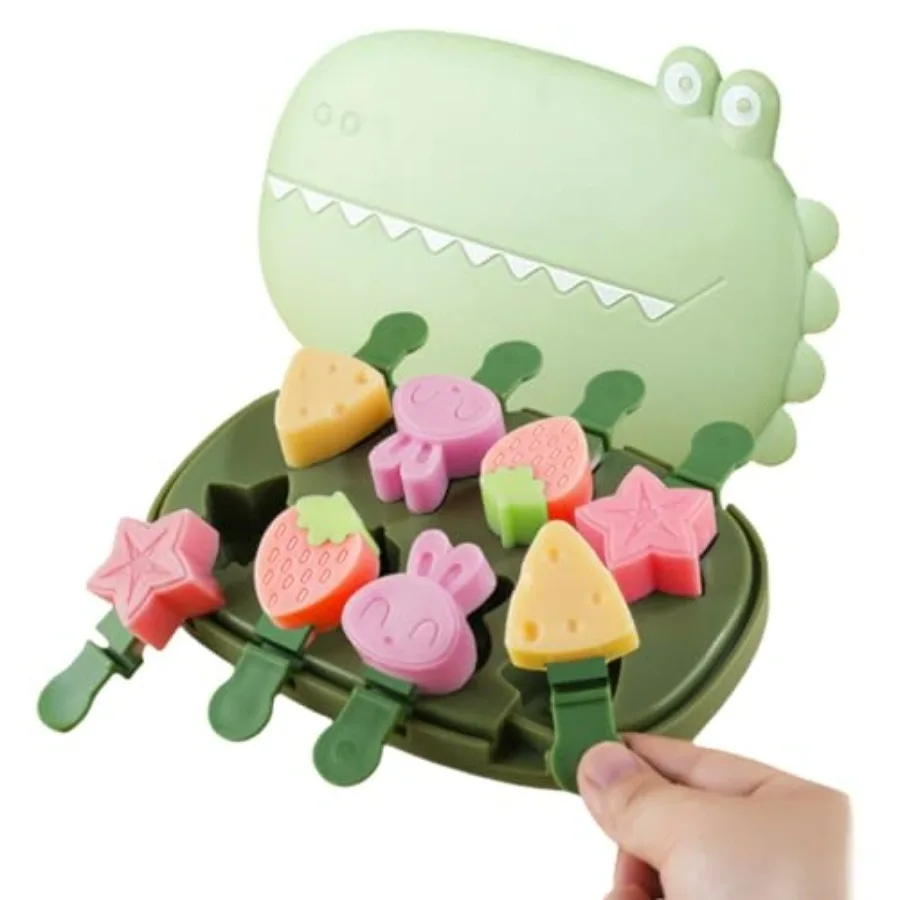 Silicone Popsicle Molds, Dinosaur Animal Small Mini Popsicles Molds, Fun Shaped Homemade Ice Popsicle Molds Set, BPA Free Green
Silicone Popsicle Molds, Dinosaur Animal Small Mini Popsicles Molds, Fun Shaped Homemade Ice Popsicle Molds Set, BPA Free Green