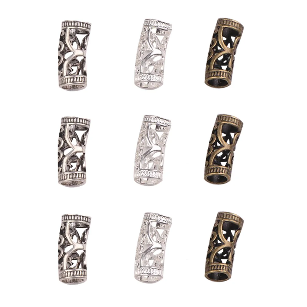 45Pcs Alloy Tube Beads Vintage Hollow Carved Large Hole Spacer Beads for DIY Jewelry Making Necklace Bracelet Earrings
45Pcs Alloy Tube Beads Vintage Hollow Carved Large Hole Spacer Beads for DIY Jewelry Making Necklace Bracelet Earrings
