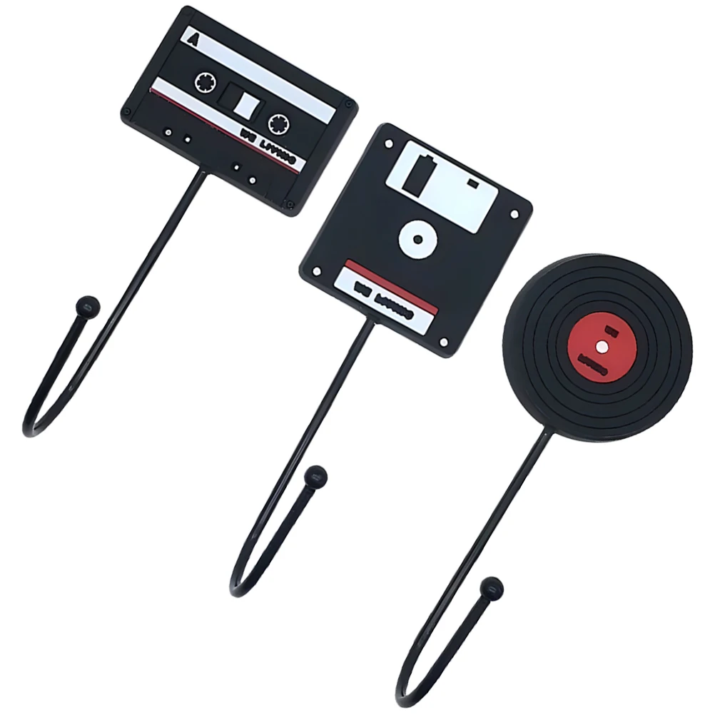 3pcs Vinyl Wall Hooks Retro Cassette Disk Shaped Home Decor Key Hanger Metal Wall-Mounted Hook Material Storage Solution
3pcs Vinyl Wall Hooks Retro Cassette Disk Shaped Home Decor Key Hanger Metal Wall-Mounted Hook Material Storage Solution