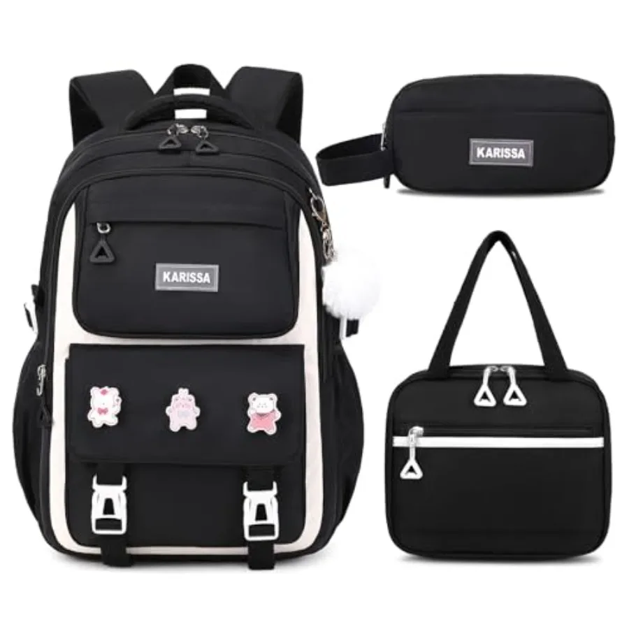 Girls Backpack, 3pcs Sets Backpack for Girls with Anti-theft Back Pocket, Lightweight School Backpacks Water Resistant Lunch Ba
Girls Backpack, 3pcs Sets Backpack for Girls with Anti-theft Back Pocket, Lightweight School Backpacks Water Resistant Lunch Ba