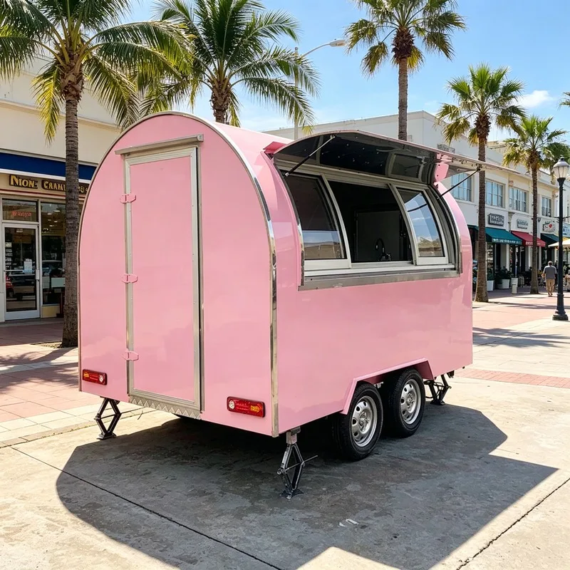 Customizable Mobile Kitchen Food Trailer Street Fast Food Cart for Hotdogs Candies Chips Ice Cream Kiosk
Customizable Mobile Kitchen Food Trailer Street Fast Food Cart for Hotdogs Candies Chips Ice Cream Kiosk