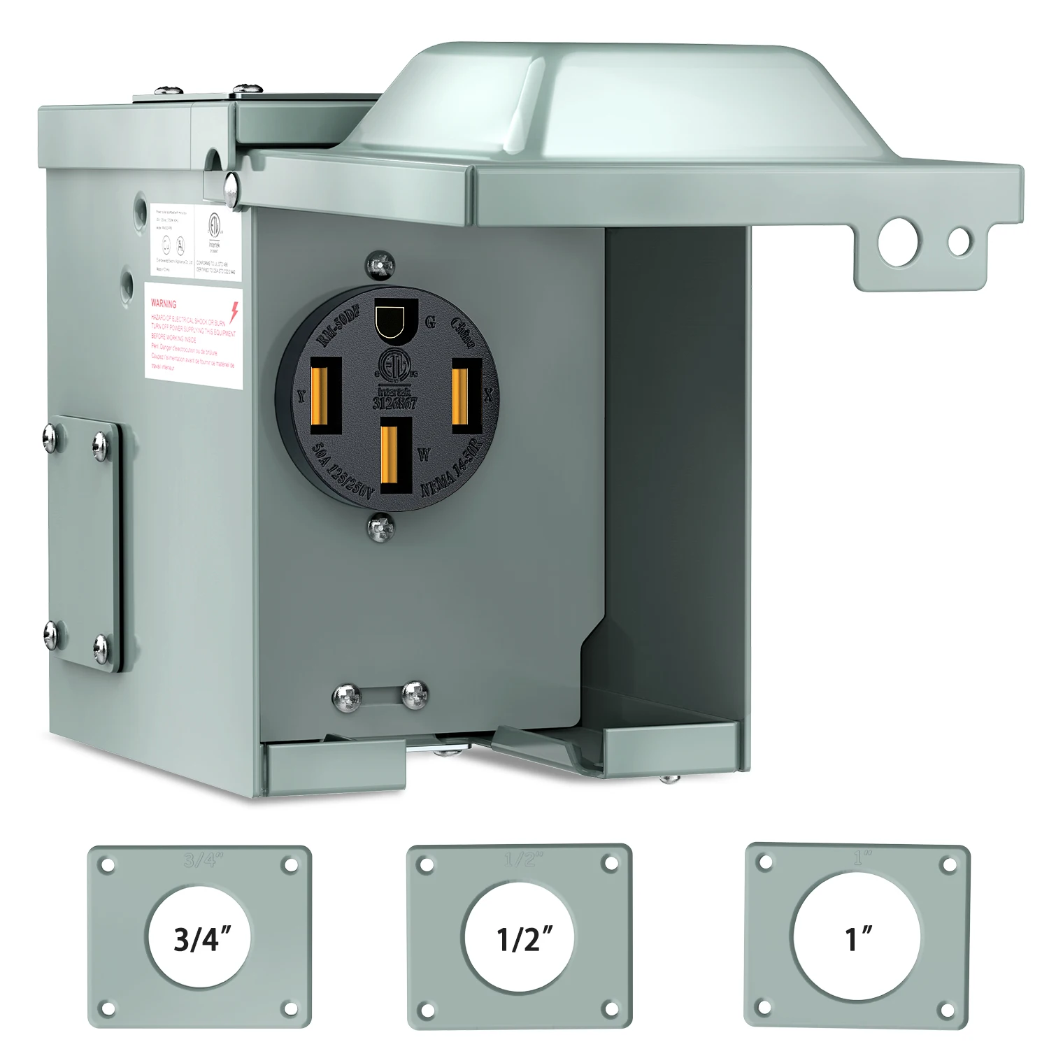 Nilight 50AMP RV EV Power Outlet Box 125/250V NEMA 14-50R Receptacle Heavy Duty Pre-drilled ETL Listed Enclosed Lockable Box Waterproof for Camper Caravan Motorhome Van
Nilight 50AMP RV EV Power Outlet Box 125/250V NEMA 14-50R Receptacle Heavy Duty Pre-drilled ETL Listed Enclosed Lockable Box Waterproof for Camper Caravan Motorhome Van