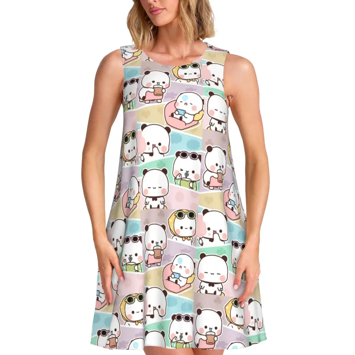 Custom For Travels Bubu And Dudu Women's Sleeveless Dress For Beach Beach Casual Sleeveless Dress
Custom For Travels Bubu And Dudu Women's Sleeveless Dress For Beach Beach Casual Sleeveless Dress