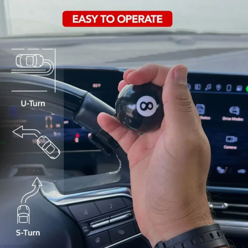 Black Billiard Ball Steering Wheel Spinner Heavy Duty Driving Aid Steering Wheel Booster Comfort Grip Spinner Handle
Black Billiard Ball Steering Wheel Spinner Heavy Duty Driving Aid Steering Wheel Booster Comfort Grip Spinner Handle