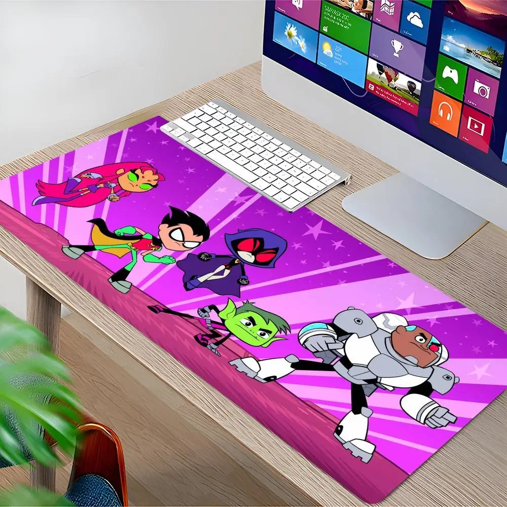 T-Teen T-Titans Go Mouse Pad Gamer Keyboard Mouse Mat Rubber Cartoon Big Motbook Computer PC Mousepad