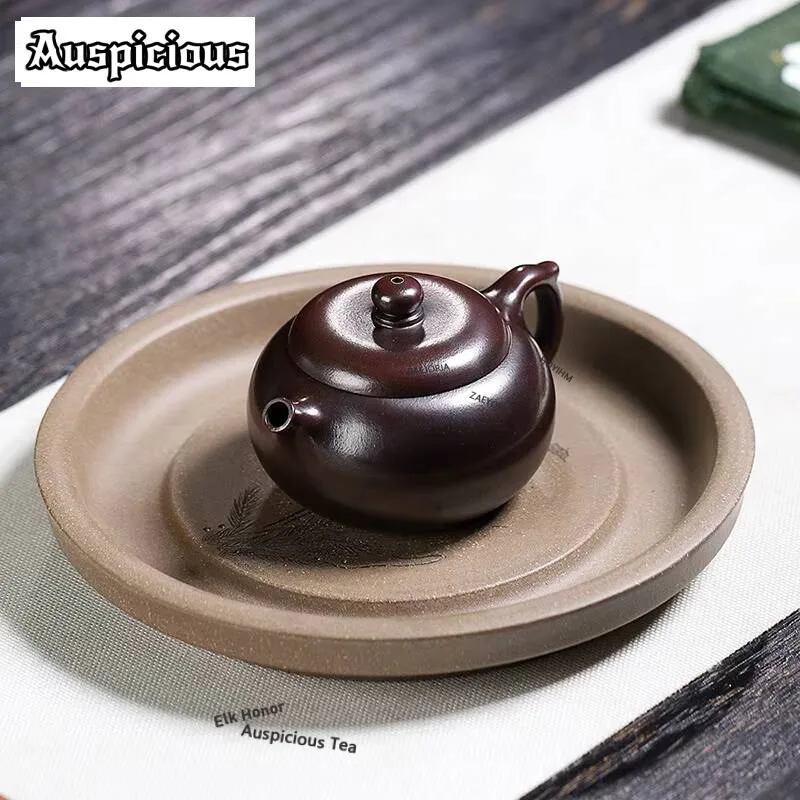 100ml Antique Yixing Purple Clay Teapots Handmade Apple Shape Pot Raw Ore Bronze Mud Kettle With Infuser Chinese Zisha Tea Set
100ml Antique Yixing Purple Clay Teapots Handmade Apple Shape Pot Raw Ore Bronze Mud Kettle With Infuser Chinese Zisha Tea Set