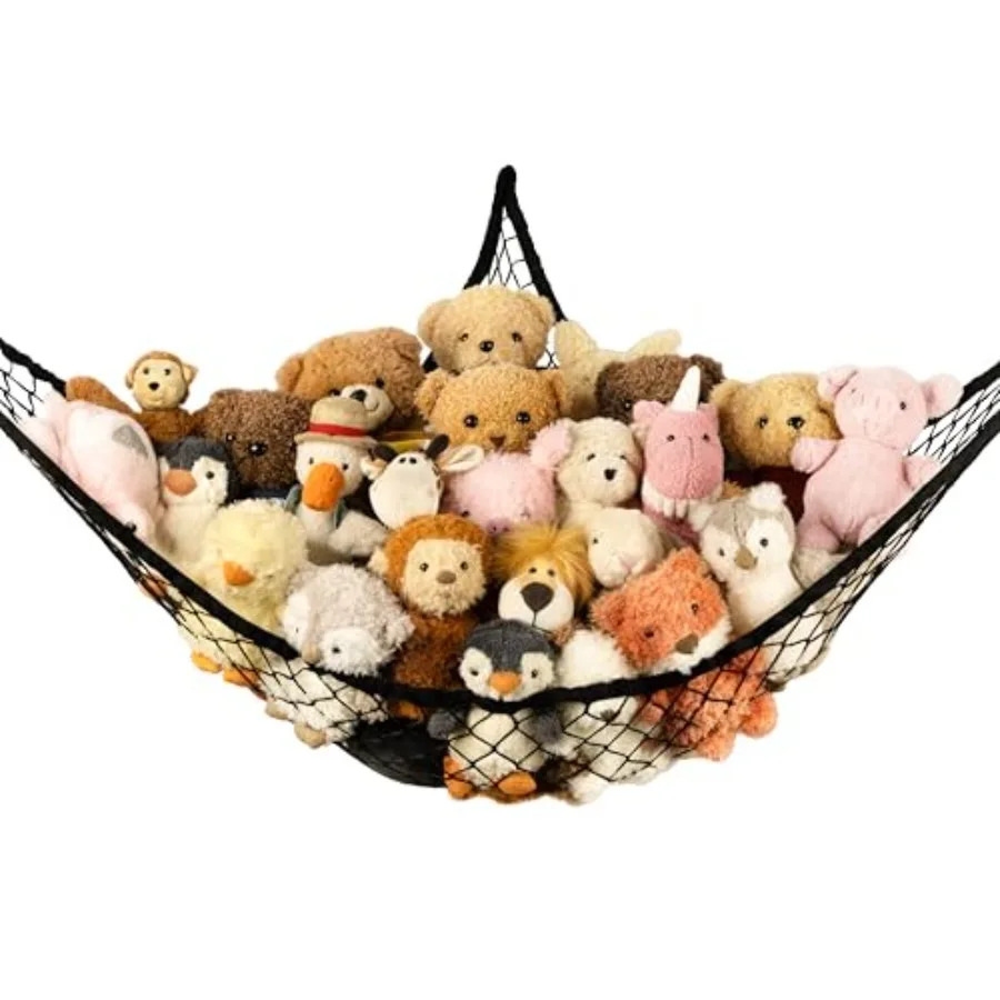 Stuffed Animal Storage Hammock Net Corner - Large Toy Hammock Net for Stuffed Animals Room Decor - Cute Stuff Animal Organizer
Stuffed Animal Storage Hammock Net Corner - Large Toy Hammock Net for Stuffed Animals Room Decor - Cute Stuff Animal Organizer