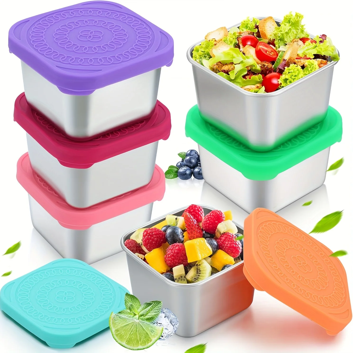 1pc 6oz Square Silicone and Stainless Steel Leak-Proof Lunch Box - Portable, Dishwasher Safe, Manual Snack Container for Back to
1pc 6oz Square Silicone and Stainless Steel Leak-Proof Lunch Box - Portable, Dishwasher Safe, Manual Snack Container for Back to