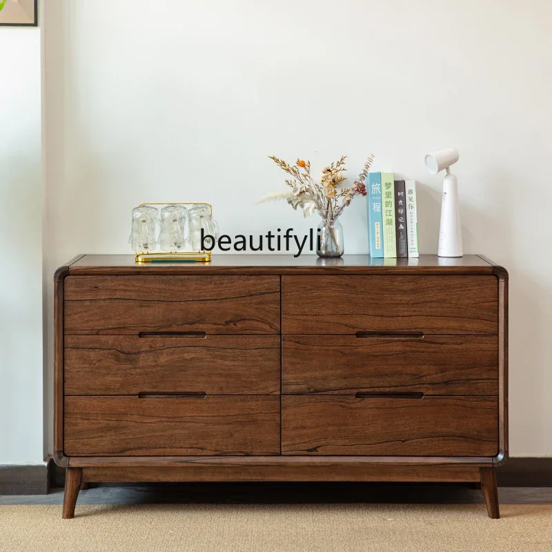 45Black Walnut Wooden Bucket Cabinet Bedroom Bed Front Cabinet Chinese Style Solid Wood Light Luxury Storage Cabinet
45Black Walnut Wooden Bucket Cabinet Bedroom Bed Front Cabinet Chinese Style Solid Wood Light Luxury Storage Cabinet