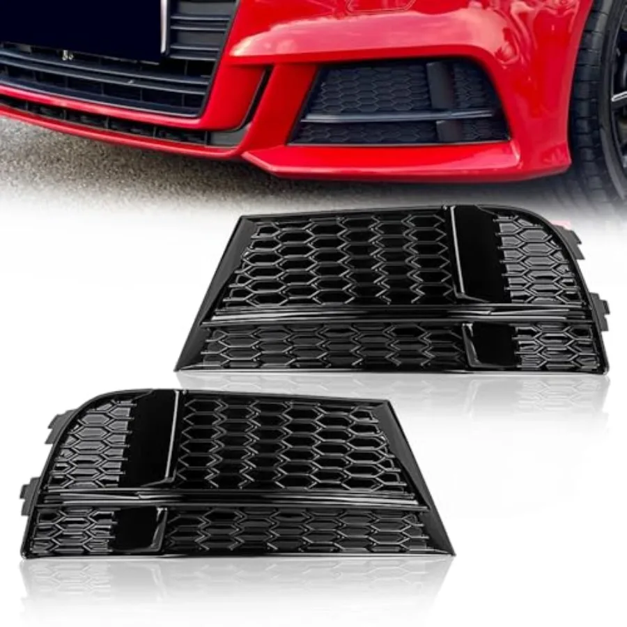 Gloss Black Honeycomb Front Lower Bumper Grill Fog Light Grille Cover Replacement for 2016 2017 2018 2019 2020 AUDI A3 8V S-Lin
Gloss Black Honeycomb Front Lower Bumper Grill Fog Light Grille Cover Replacement for 2016 2017 2018 2019 2020 AUDI A3 8V S-Lin