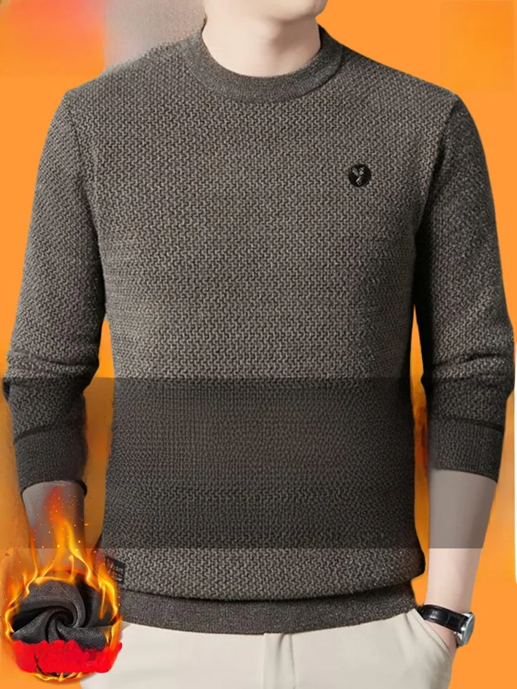 Thiened Fce Winter Knitted Sweater for Men round Ne Overhead Sle Warm Casual Wear Comfortable Mid-aged Dad Clothes
Thiened Fce Winter Knitted Sweater for Men round Ne Overhead Sle Warm Casual Wear Comfortable Mid-aged Dad Clothes