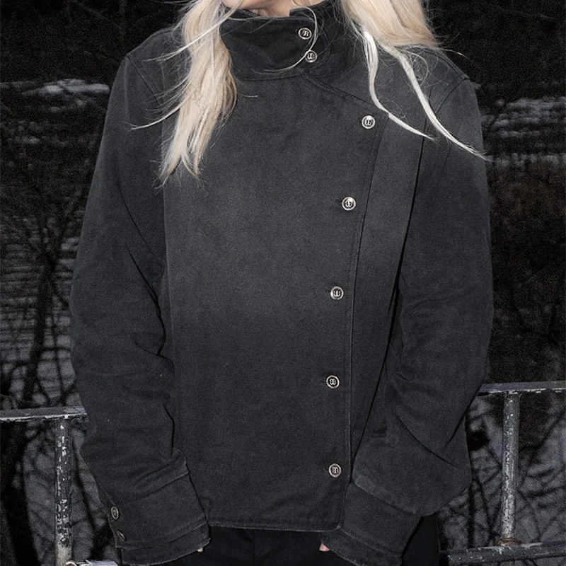 High Street Gothic Retro Rock Men's/Women's Versatile High Collar Button Jacket Top Autumn/Winter American Trendy Fashion Jacket
High Street Gothic Retro Rock Men's/Women's Versatile High Collar Button Jacket Top Autumn/Winter American Trendy Fashion Jacket