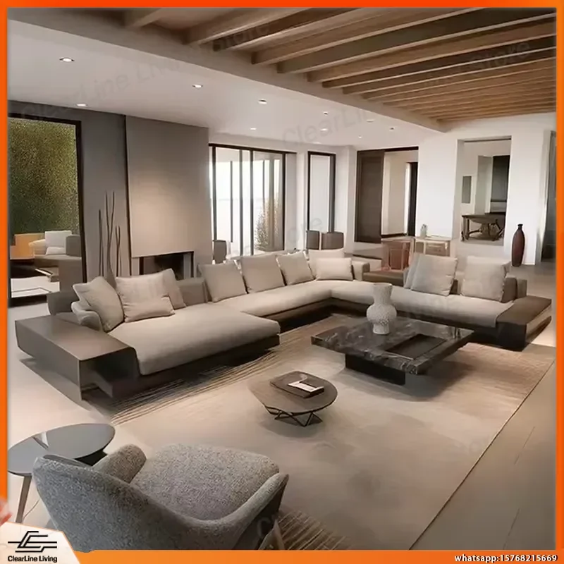 Modern Simple I-Shaped Fabric Sofa Set Square Living Room Sofa for Apartment Hotel Villa Office Home Use Comfortable Durable
Modern Simple I-Shaped Fabric Sofa Set Square Living Room Sofa for Apartment Hotel Villa Office Home Use Comfortable Durable
