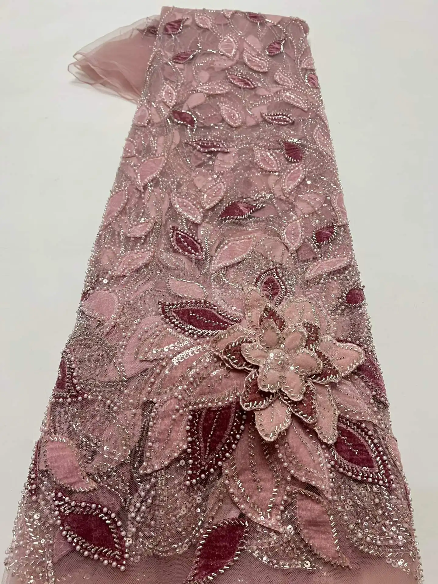 5 Yards Luxury African Lace Fabric 2026 High Quality Sequins Beads Lace Fabrics For Nigerian Wedding French Tulle Lace Fabric
5 Yards Luxury African Lace Fabric 2026 High Quality Sequins Beads Lace Fabrics For Nigerian Wedding French Tulle Lace Fabric