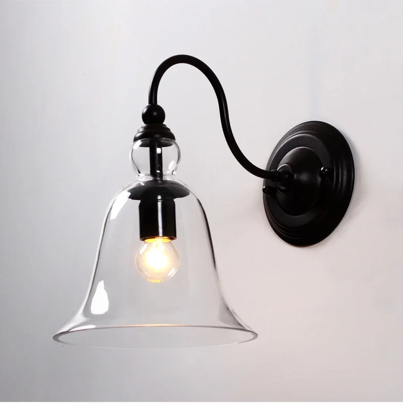 Simple American retro lighting living room restaurant cafe bar glass personality wild bell wall lamp
Simple American retro lighting living room restaurant cafe bar glass personality wild bell wall lamp
