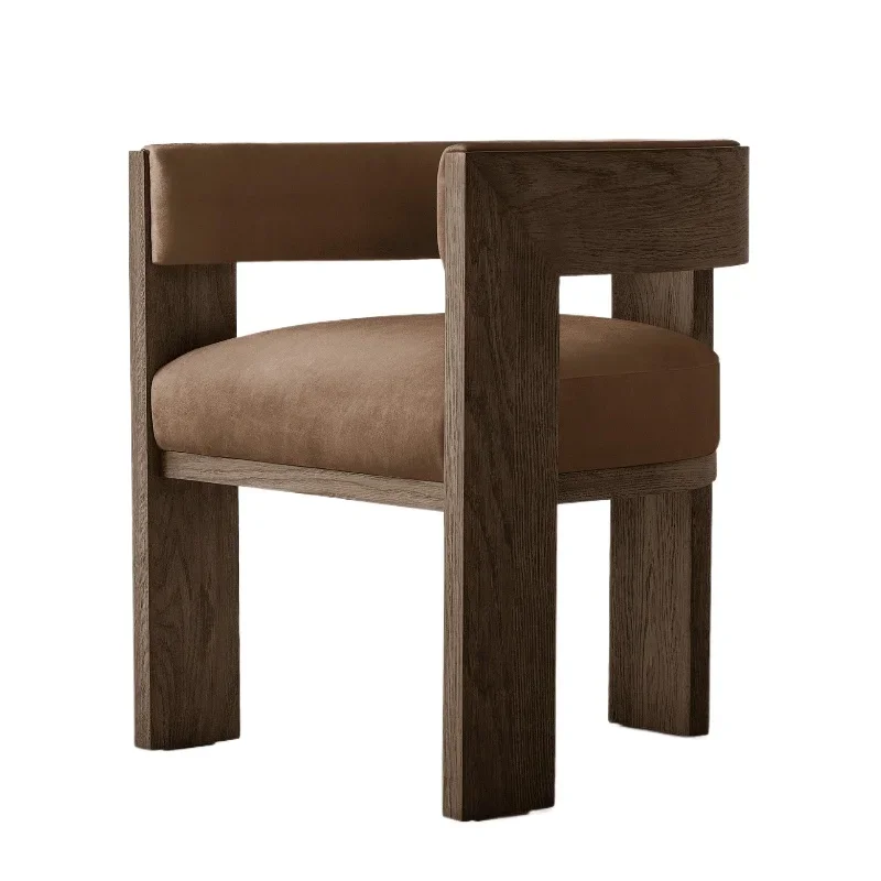 Nordic American French retro solid wood dining chair, colored log old classic western food study seat, oak
Nordic American French retro solid wood dining chair, colored log old classic western food study seat, oak