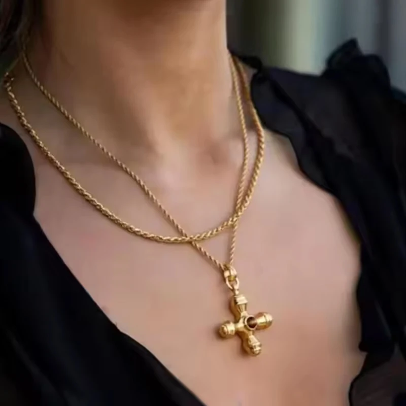 Minimalistic Religious Stainless Steel Natural Stone Cross Design Pendant Necklaces Women Twist Chain Necklace Faith Jewelry
Minimalistic Religious Stainless Steel Natural Stone Cross Design Pendant Necklaces Women Twist Chain Necklace Faith Jewelry