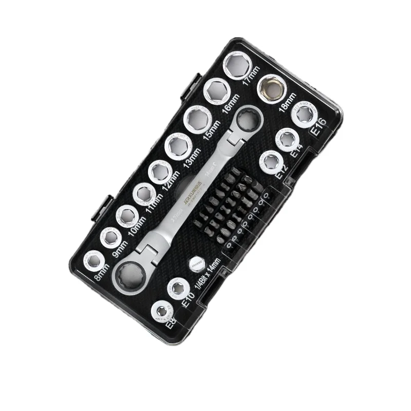 *Набор торцевых ключей с трещоткой, комбинированный быстрый двойной головкой, многофункциональный пакетный инструмент для ремонта автомобилей с цветком сливы 
*Набор торцевых ключей с трещоткой, комбинированный быстрый двойной головкой, многофункциональный пакетный инструмент для ремонта автомобилей с цветком сливы