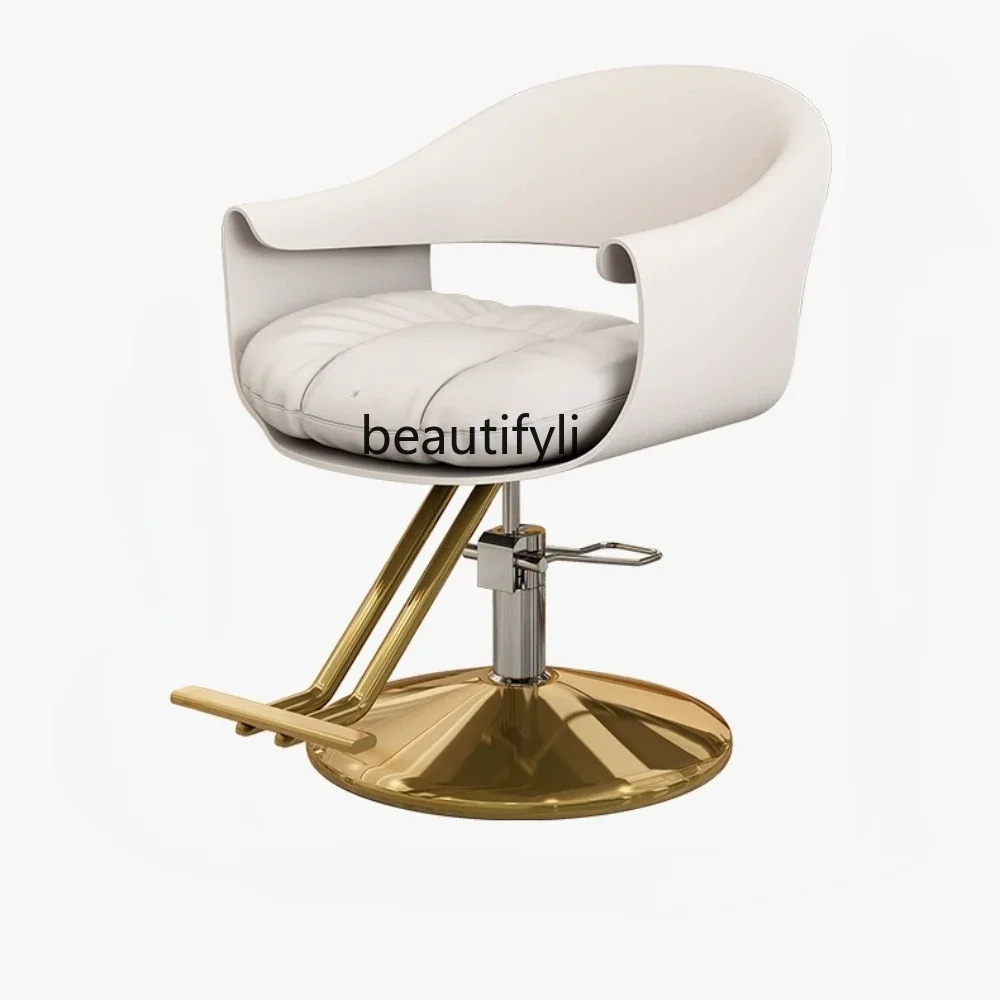 Barber Shop Chair for Hair Salon Lifting Rotating Fashion Hair Cutting Seat Light Luxury Hot 
Barber Shop Chair for Hair Salon Lifting Rotating Fashion Hair Cutting Seat Light Luxury Hot
