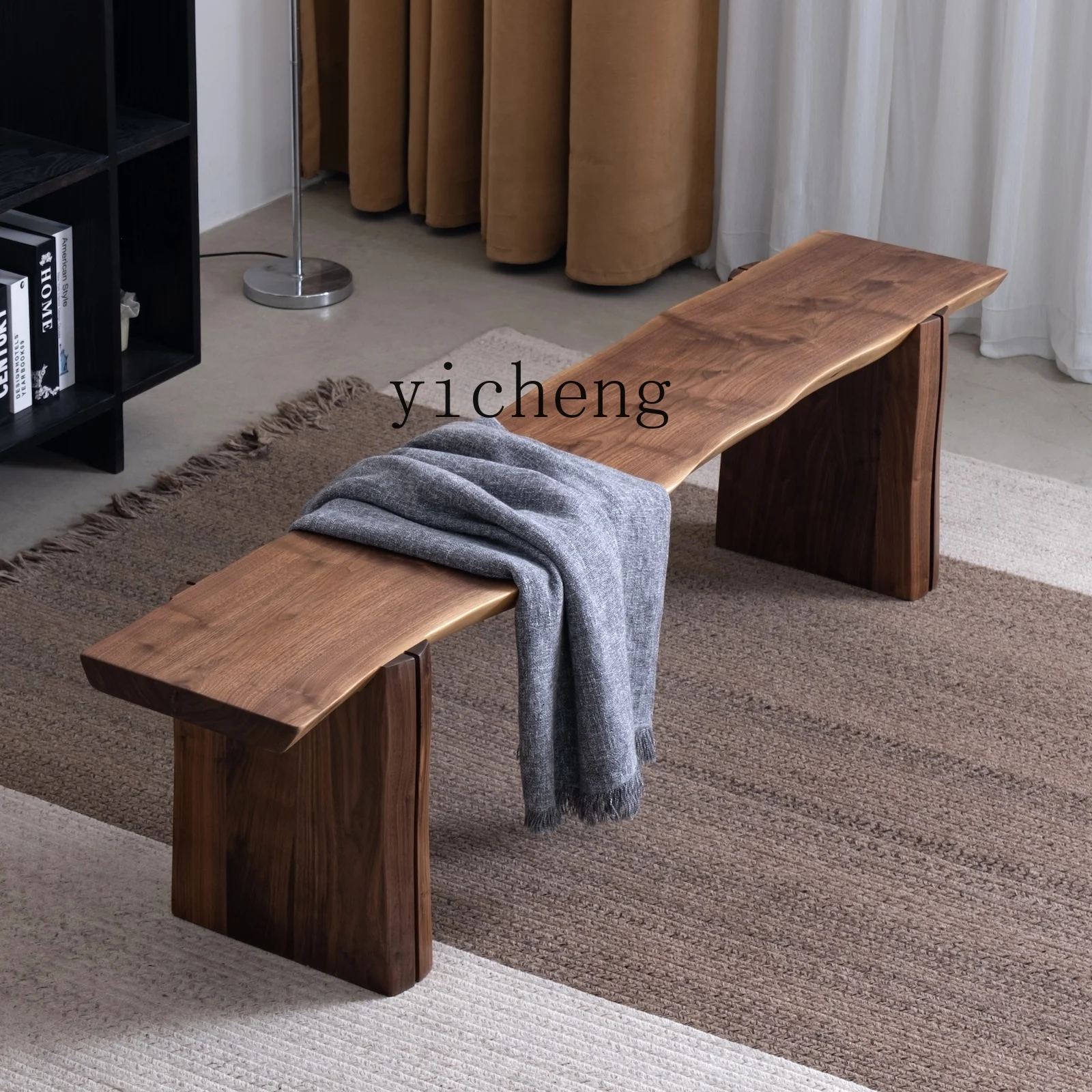 LX Black Walnut Solid Wood Large Board Long Bench Natural Wood Shoe Changing Bench Bed End Long Bench
LX Black Walnut Solid Wood Large Board Long Bench Natural Wood Shoe Changing Bench Bed End Long Bench