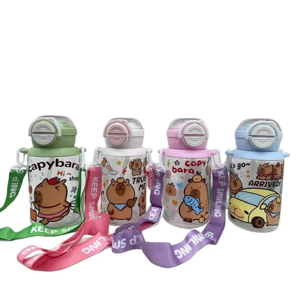 500ml Capybara Water Bottles Cute Large Capacity Transparent Plastic Cup with Lid Straw with Shoulder Strap
500ml Capybara Water Bottles Cute Large Capacity Transparent Plastic Cup with Lid Straw with Shoulder Strap