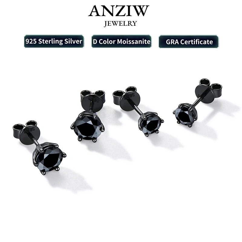 Anziw 6,5 мм 2CTW. Черные серьги-гвоздики с муассанитом для женщин и мужчин, серебро 925 пробы, черные серьги 0,5 карата, 1 карат, круглая огранка, лабораторный бриллиант 5 мм
Anziw 6,5 мм 2CTW. Черные серьги-гвоздики с муассанитом для женщин и мужчин, серебро 925 пробы, черные серьги 0,5 карата, 1 карат, круглая огранка, лабораторный бриллиант 5 мм