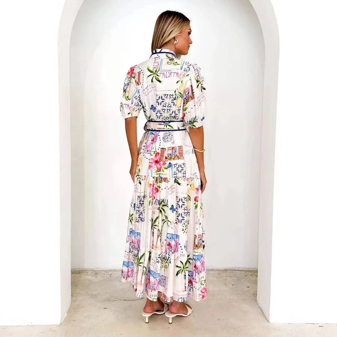 Women's Cotton And 2026 Linen Floral Print Lace-up Short Sleeve Dress
Women's Cotton And 2026 Linen Floral Print Lace-up Short Sleeve Dress