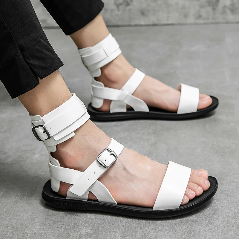 Men's Summer Roman Sandals Outdoor Wear-Resistant Anti-Slip Fashionable British Style Beach Shoes Open Toe Casual Shoes
Men's Summer Roman Sandals Outdoor Wear-Resistant Anti-Slip Fashionable British Style Beach Shoes Open Toe Casual Shoes