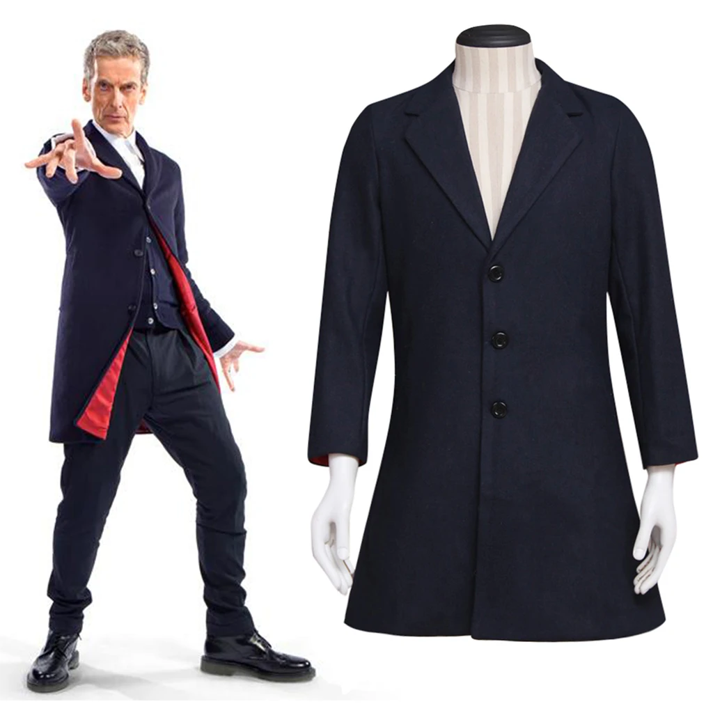 Doctor Twelfth 12th Dr. Cosplay Peter Capaldi Costume Man's Black Jacket Coat Halloween Cos Show Daily Casual Coat
Doctor Twelfth 12th Dr. Cosplay Peter Capaldi Costume Man's Black Jacket Coat Halloween Cos Show Daily Casual Coat
