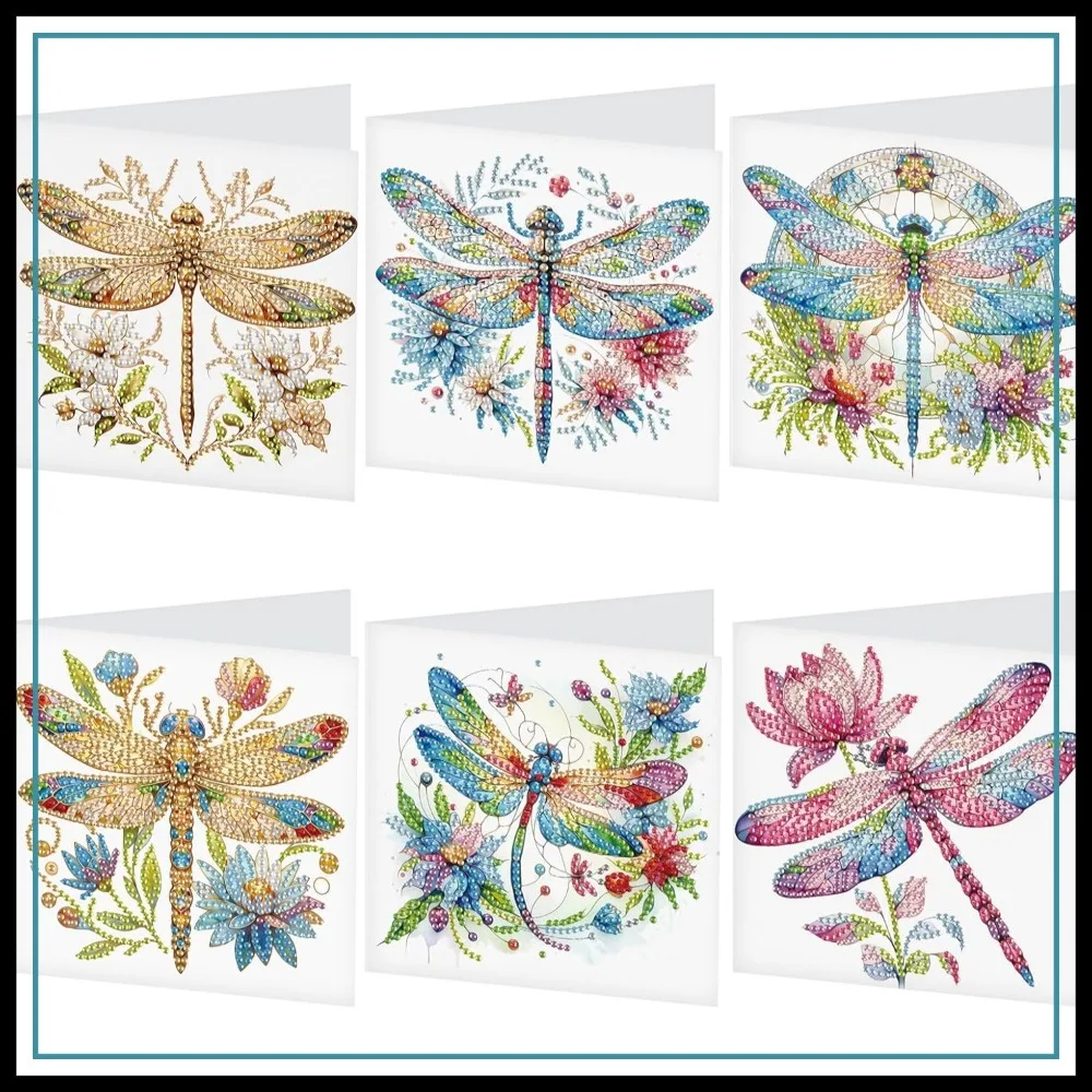 6pcs 5D DIY Diamond Painting Kit Greeting Card, Handmade Card with Envelope, Holiday Gift, Colourful Dragonfly
6pcs 5D DIY Diamond Painting Kit Greeting Card, Handmade Card with Envelope, Holiday Gift, Colourful Dragonfly