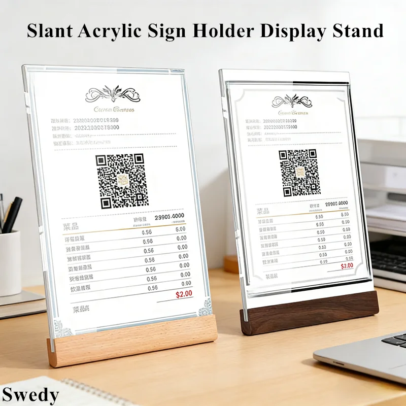 3 PCS A4 210x297mm Wooden Acrylic Sign Holder Display Stand 8.5x11 Inch Restaurant Menu Paper Holder Price Ad Photo Poster Frame
3 PCS A4 210x297mm Wooden Acrylic Sign Holder Display Stand 8.5x11 Inch Restaurant Menu Paper Holder Price Ad Photo Poster Frame