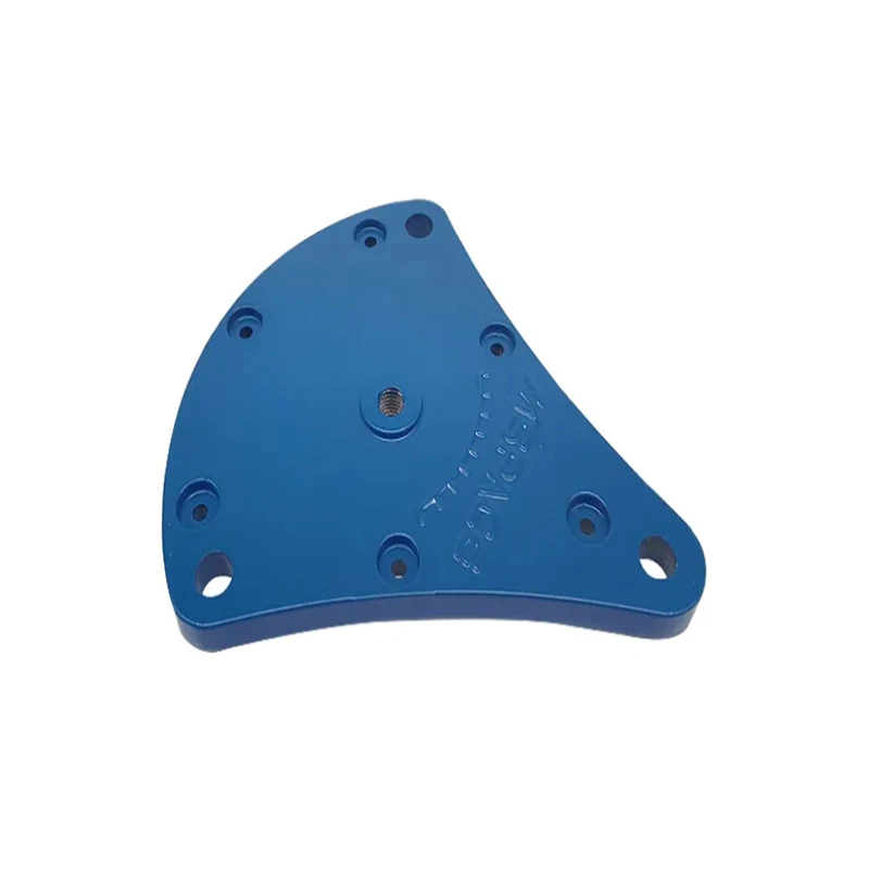 CNC machined blue anodized aluminum alloy equipment fixing plate, special-shaped mounting connecting plate, support accessories
CNC machined blue anodized aluminum alloy equipment fixing plate, special-shaped mounting connecting plate, support accessories