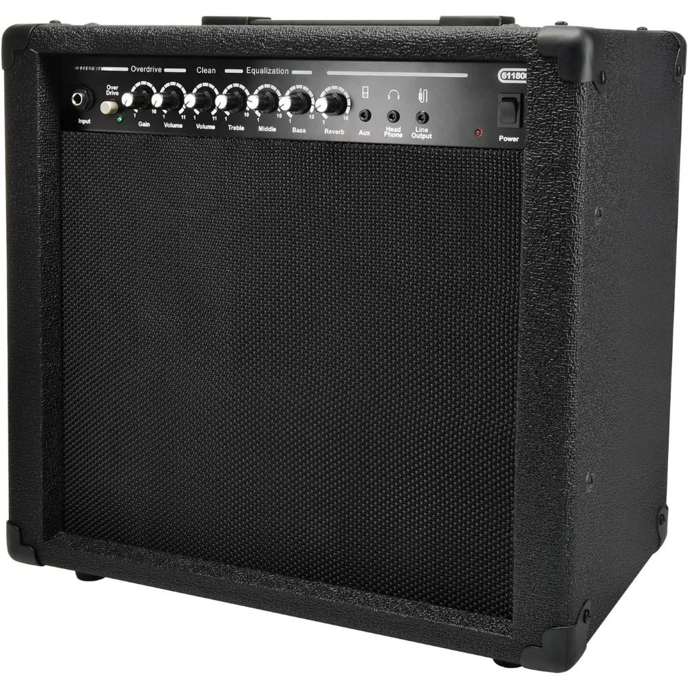 High quality 1x10 Guitar Combo Amplifier - Black, 40-Watt,Spring Reverb,10-Inch 4-Ohm Speaker,High&Low Inputs,Headphone Output
High quality 1x10 Guitar Combo Amplifier - Black, 40-Watt,Spring Reverb,10-Inch 4-Ohm Speaker,High&Low Inputs,Headphone Output