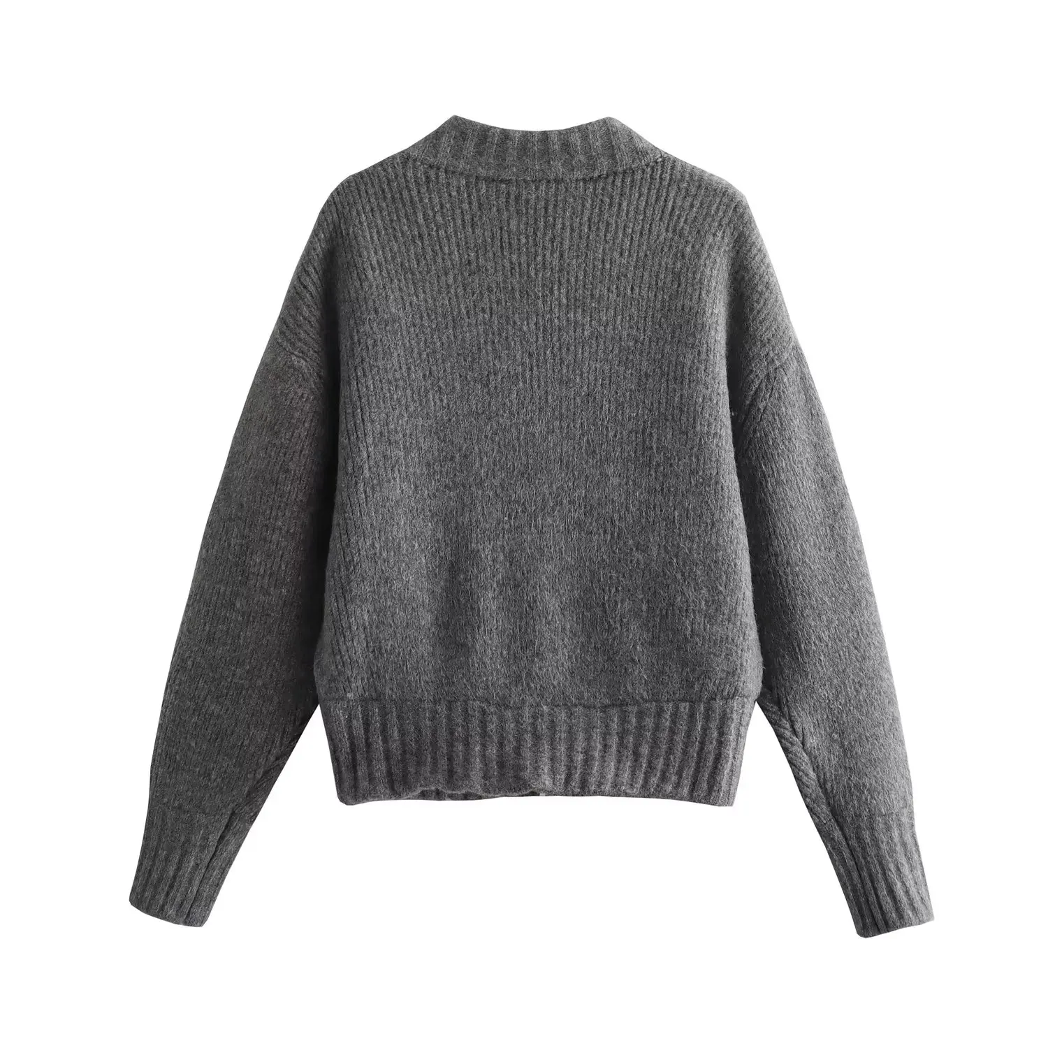 Withered British Fashion Autumn/Winter Jacket Women's Grey Simple Zipper Knitted Jacket Coat Women
Withered British Fashion Autumn/Winter Jacket Women's Grey Simple Zipper Knitted Jacket Coat Women