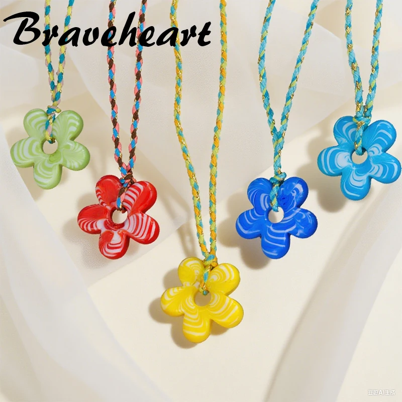 Y2K New Colorful Acrylic Flower Necklace For Women Girl Handmade Woven Braided Rope Sweater Chain Boho Jewelry Birthday Gifts
Y2K New Colorful Acrylic Flower Necklace For Women Girl Handmade Woven Braided Rope Sweater Chain Boho Jewelry Birthday Gifts